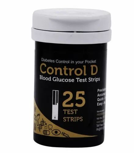 Control D 25 Glucose Strips