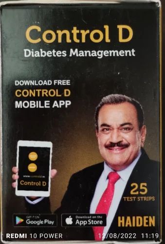 Control D Blood Glucose Test Strips 25