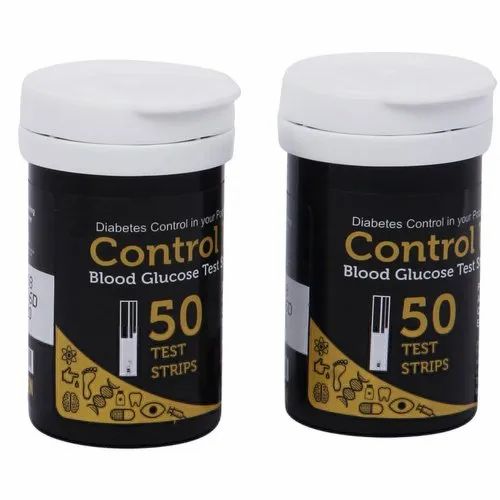 Plastic Control D Glucose Test Strips, For Hospital