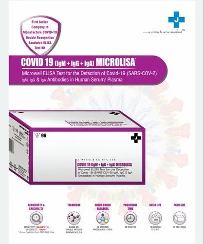 J MITRA COVID 19 (IgM IgG IgA) MICROLISA Test Kit.