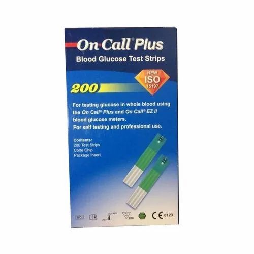 On Call Plus 200 Sugar Test Strips, For Testing Blood Glucose
