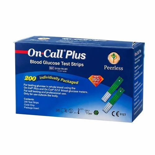 On Call Plus Hospital Blood Glucose Test Strip, 200 strips