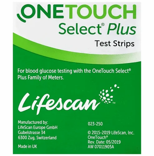 One Touch Select Plus Sugar Test Strip Life Scan - 50 Test Strips
