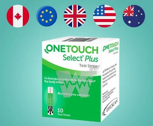 OneTouch Select Plus Glucometer Strip - Pack of 10 Strips