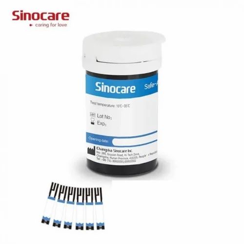 Plastic Safe Accu Sinocare 50's, For Hospital, Number Of Strips: 50 Strips