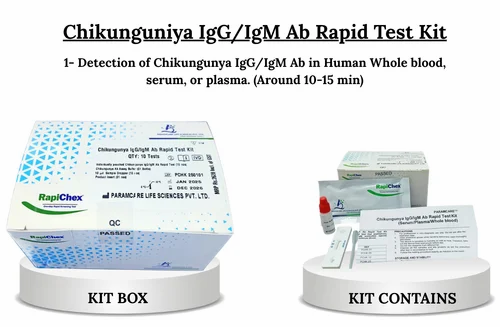 Chikunguniya IgG/IgM Ab Rapid Test Kit, 10 Tests