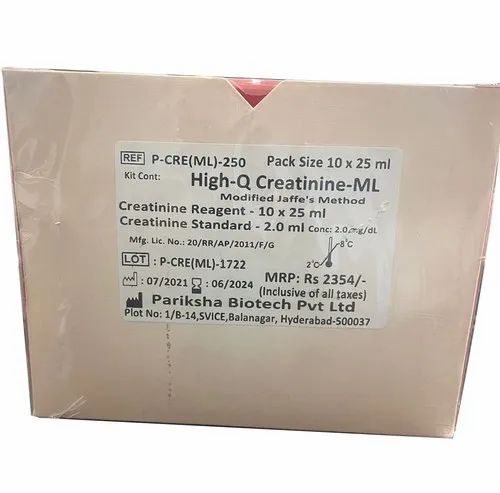 Pariksha Biotech High Q Creatinine Diagnostic Kit, For Laboratory