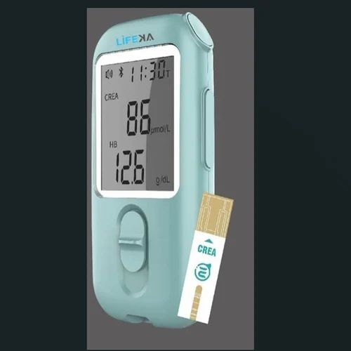 Lifeka Creatinine Meter Measures (Creatinine, HB, Egfr, Glucose, Uric Acid) via single blood drop