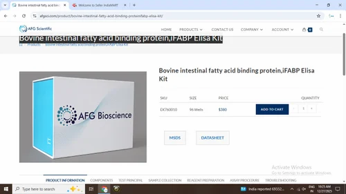 Bovine Intestinal Fatty Acid Binding Protein Kit for Human (96 Tests)