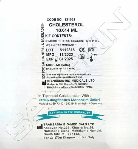 Erba Mannheim System Pack Cholesterol Kit