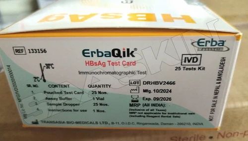 Erba Mannheim ErbaQik HBsAg Test Card