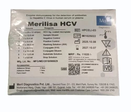 Meril MERILISA HCV Test Kit (96 Tests)