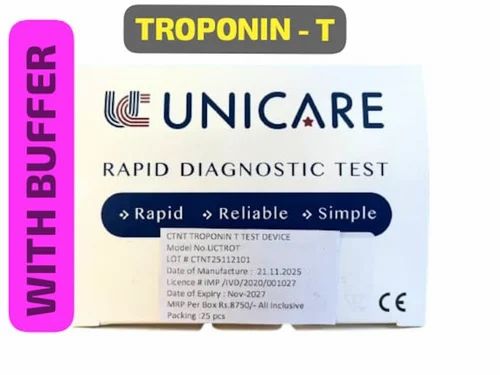 UNICARE Troponin Rapid Diagnostic Test - (GEM OEM), 5 Tests