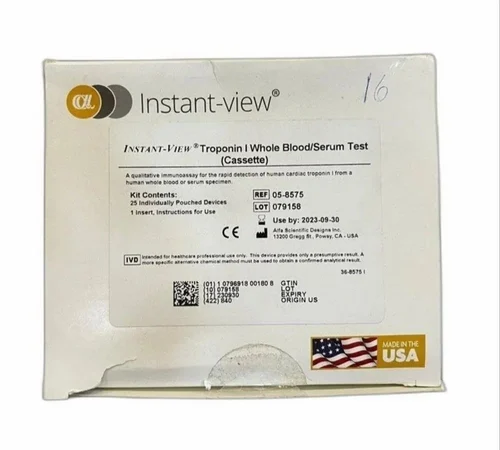Cassette Tropnin I(Alfa),Cardiac Test Card, For Pathalogy