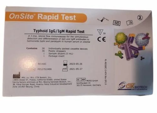 CIK Biotech OnSite Typhoid IgG IgM Rapid Test Kit