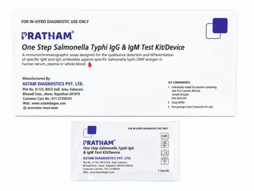 Pratham One Step Salmonella Typhi IgG IgM Test Kit, 50 Tests