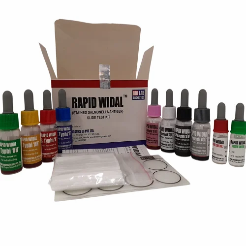Rapid Widal Slide Test Kit IS6451 IS6460, 100 Tests