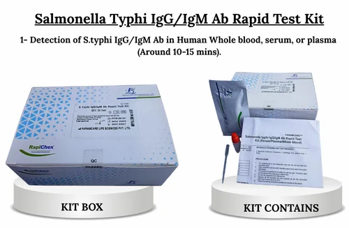 Salmonella Typhi IgG/IgM Ab Rapid Test Kit, 25 Tests