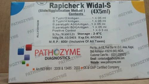 PATHOZYME DIAGNOSTICS 4*5 ml Widal Slide Test Kit
