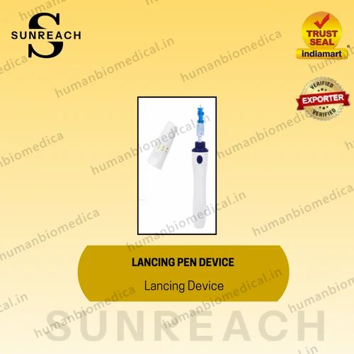 White Plastic Lancing Pen Device with Ejector (Compatible with OneTouch Lancet)