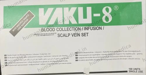 Plastic Vaku 8 Blood Collection Set, Size: 0.70*19Mm (22G), For Laboratory