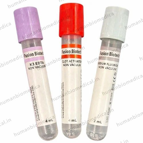 Plastic Non Vacuum Blood Collection Tube, For Laboratory, 2 ml
