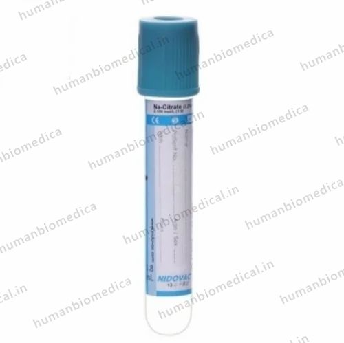 Plastic Nidovac Na-Citrate (Buffered Sodium Citrate tube) Blue Cap, Size: 1.8 ml