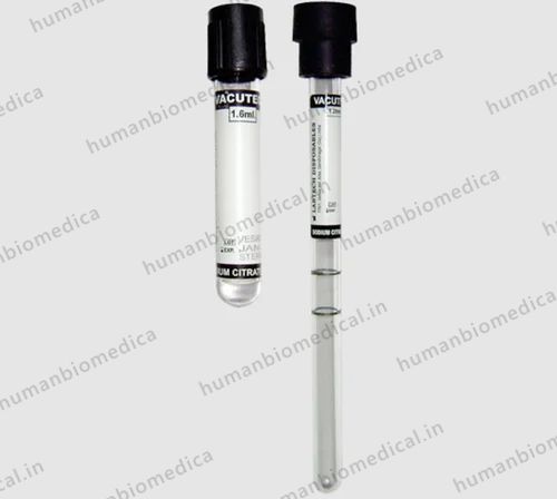 Glass Sodium Citrate Vacuum Blood Collection Tubes, For Laboratory, Size: 8x120 Mm 2