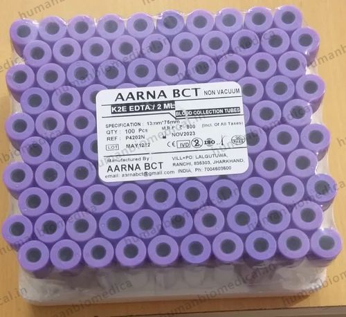 K2E EDTA -2ML - NON VACCUM
BLOOD COLLECTION TUBES