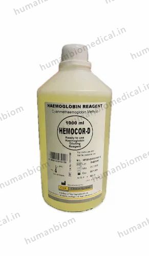 Tulip Hemoglobin Reagent, Hemocor-D 1000ml, For