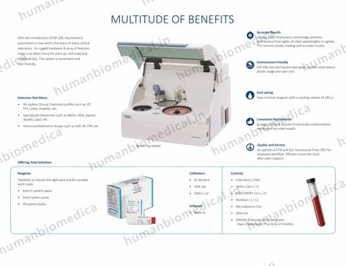 Fully Auto Erba Em200 Biochemistry Analyzer 2