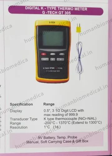 Digital Lcd Temperature Thermometer, +/- 2.5 Deg C Or +/- 0.75%) 2