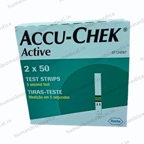 Accu Chek Active Test Strip, Number Of Strips: 100 Strips 2