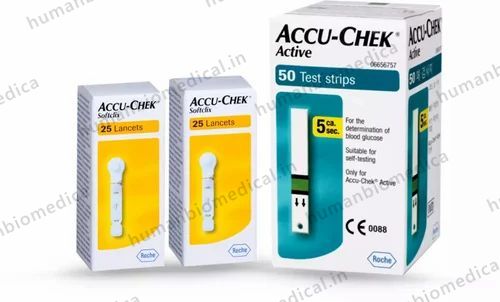 20mmolL Accu Chek Active Test Strips, Model Name/Number: 0088, 50 2