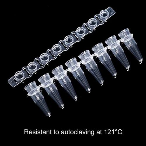 Polycarbonate Strip 0.1ml 0.2ml 8 Strips With Caps