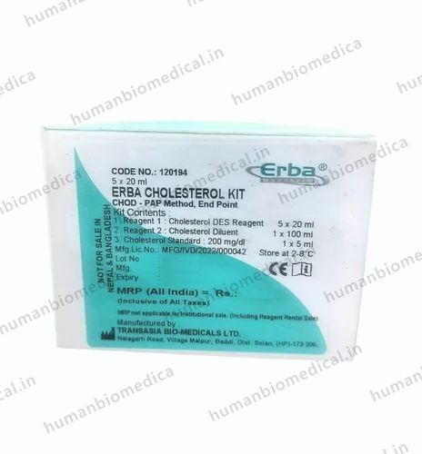 Erba Cholesterol 5x20 ML Kit, Blood