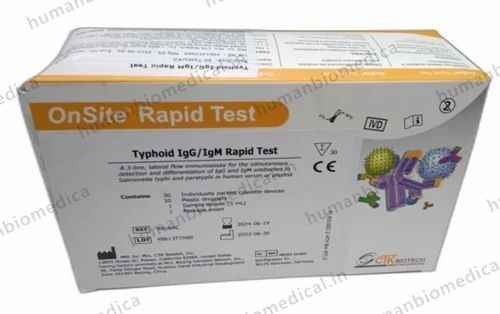 OnSite Typhoid IgG IgM Rapid Test Kit, 25 Tests