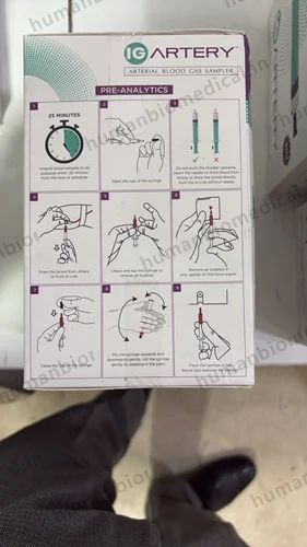 Ig Artery Abg Syringe 3Ml (Heparinized) Arterial Blood Gas Sampler