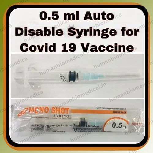 Plastic 0.5ml Auto Disable Syringe