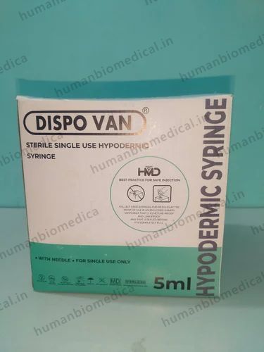 DISPO VAN 5 ml Sterile Single Use Hypodermic Syringe