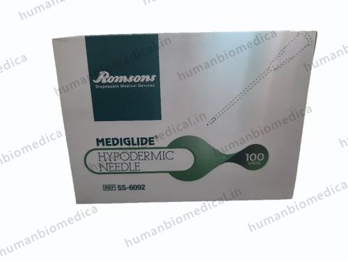 Romsons Disposable Mediglide Hypodermic Needle, 1 Inch, 21G