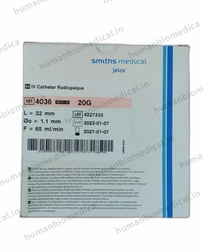Plastic White Smiths Medical Jelco Needle, For Hospital, Type: Radiopaque