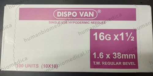 Dispovan Hypodermic Needle -16G X 1 1/2