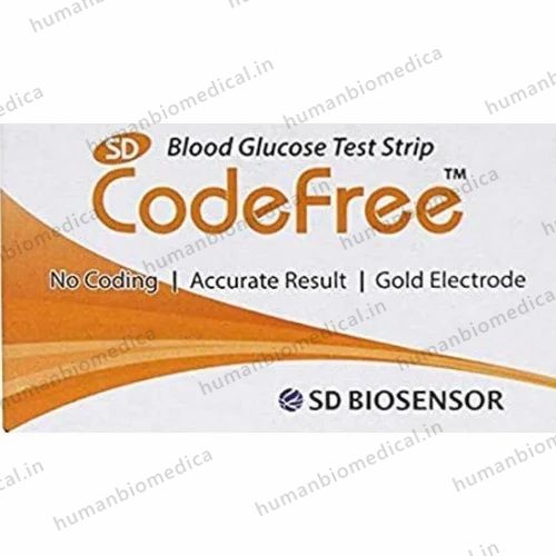 SD BIOSENSOR Codefree  Glucose Test Strip, 100 strips