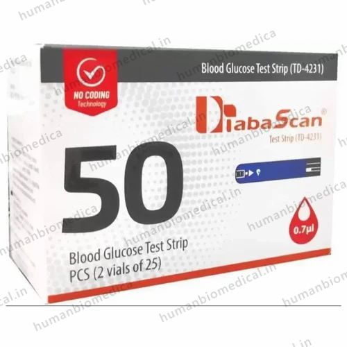 Diabascan TD 4231 Blood Glucose Test , 50 Strip