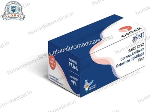 Oscar SARS CoV2 Corona Antibody (IgG + IgM) Detection Test, Number of Reactions(Preps)/Kit: 25