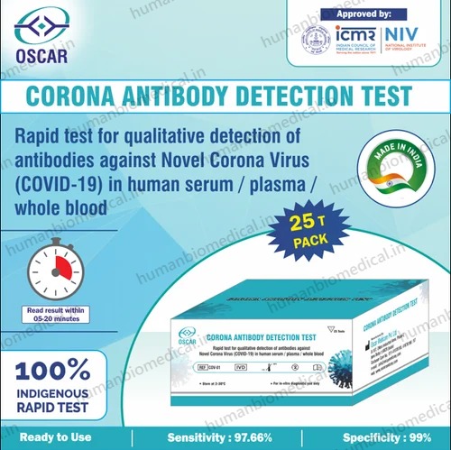 Oscar Corona Antibody Detection Test Kit, ICMR Approved