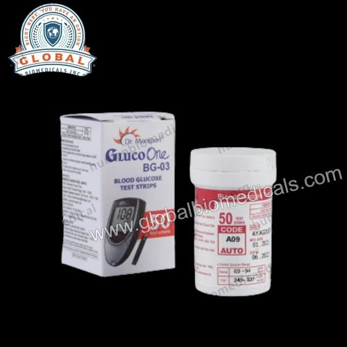 Dr. Morepen BG-03  Glucose , 50 Strips (Black/White)(Only Strips, No Glucometer)