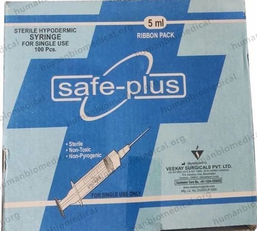 5ml Safe Plus Sterile Hypodermic Syringe