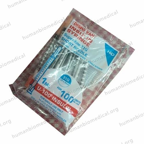 U 40 Dispovan Insulin , 31G, Capacity: 1 ml